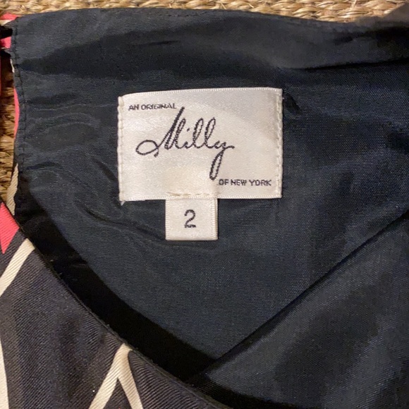 Milly silk dress Sz 2 - Picture 9 of 12